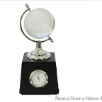 Wooden-Clock-w-Crystal-Globe-K1310-240