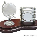 Wooden-Penholder-w-Crystal-Globe-K1306-315